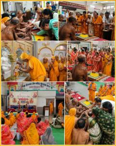 श्री दिगंबर जैन बड़ा मंदिर रायपुर में मुनि 108 श्री आगम सागर जी महाराज के सानिध्य में हर्षोल्लास व भक्तिभाव से संपन्न हुआ गुरु पूर्णिमा महापर्व अष्ट द्रव्यों से किया आचार्य श्री जी का संगीतमय पूजन।