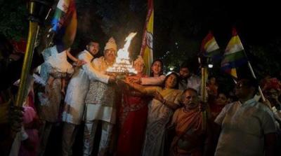 भगवान महावीर जन्मोत्सव के उपलक्ष्य में भव्य महाआरती का आयोजन।